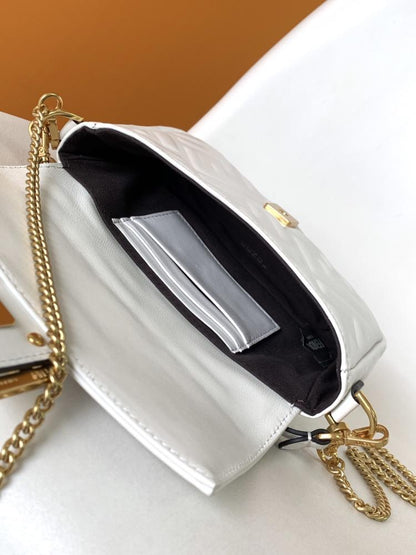 Gold Leather Crossbody Bag