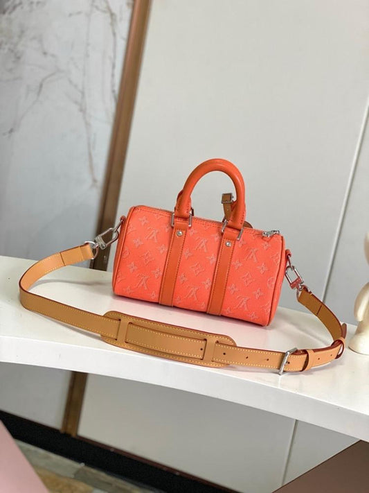 Keepall Monogram Leather Travel Bag