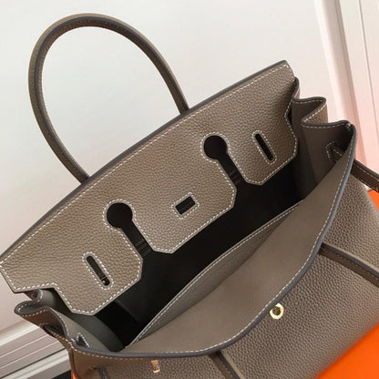 Classic Elegant Leather Top Handle Bag