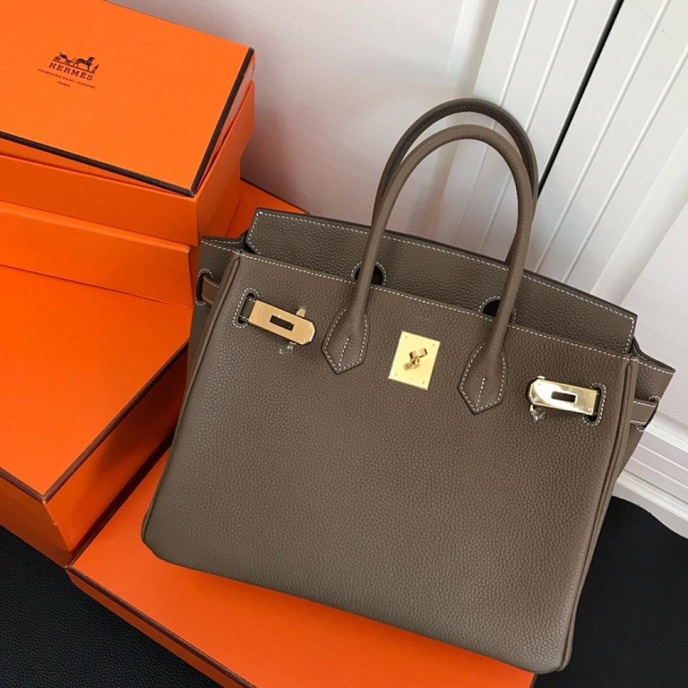 Classic Elegant Leather Top Handle Bag
