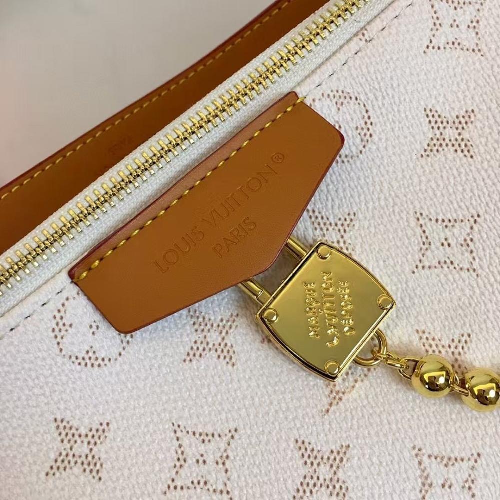 Modern Premium Gold Monogram Canvas Top Handle Bag