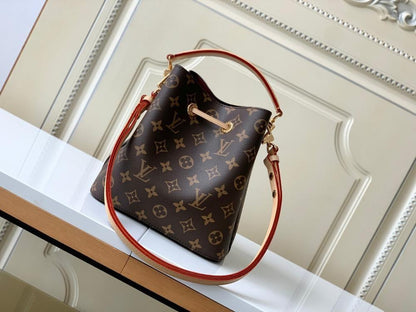 Classic Premium Monogram Leather Bucket Bag