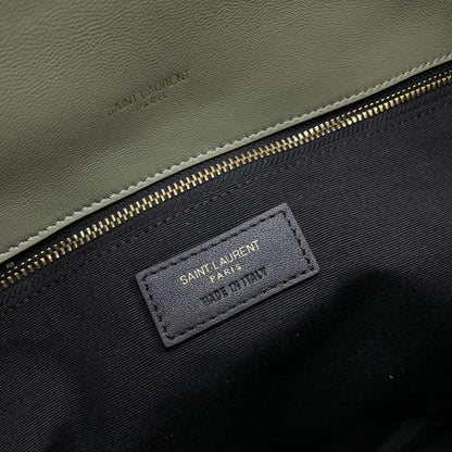 Alma Green Quilted Lambskin Shoulder Bag