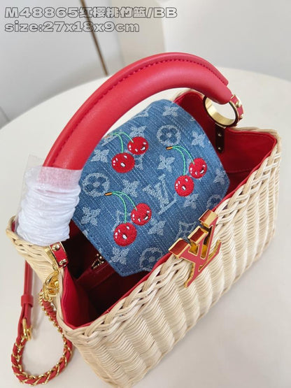 Woven Top Handle Bag