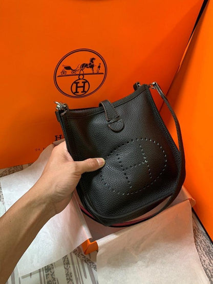 Elegant Refined Leather Top Handle Bag