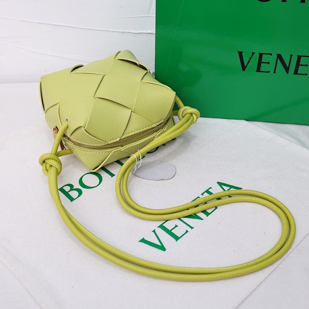 Luxury Refined Woven Calfskin Top Handle Bag