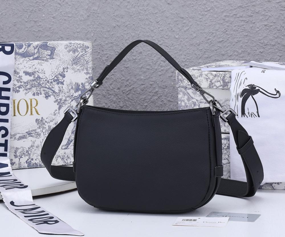 Luxury Stylish Black Quilted Calfskin Shoulder Bag