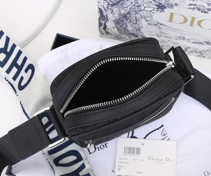 Classic Elegant Black Printed Calfskin Shoulder Bag