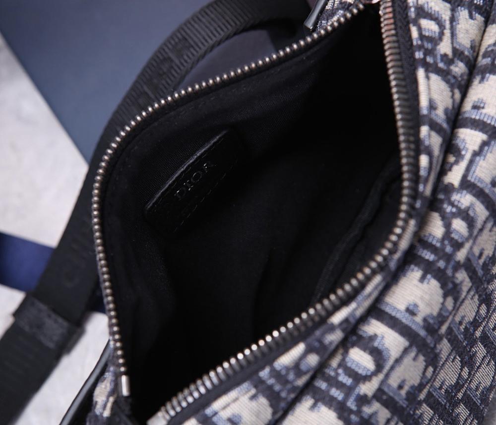 Modern Luxury Black Printed Calfskin Crossbody Bag