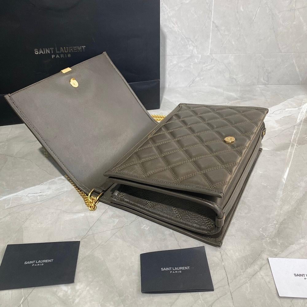 Alma Gold Quilted Leather Shoulder Bag