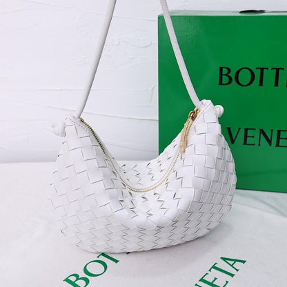 Alma Gold Woven Lambskin Shoulder Bag