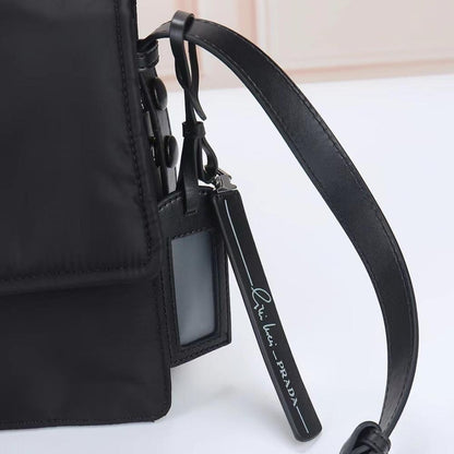 Elegant Refined Quilted Nylon Shoulder Bag