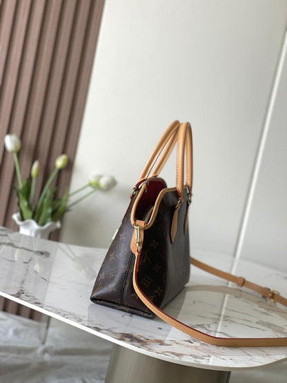 Alma Gold Monogram Calfskin Shoulder Bag