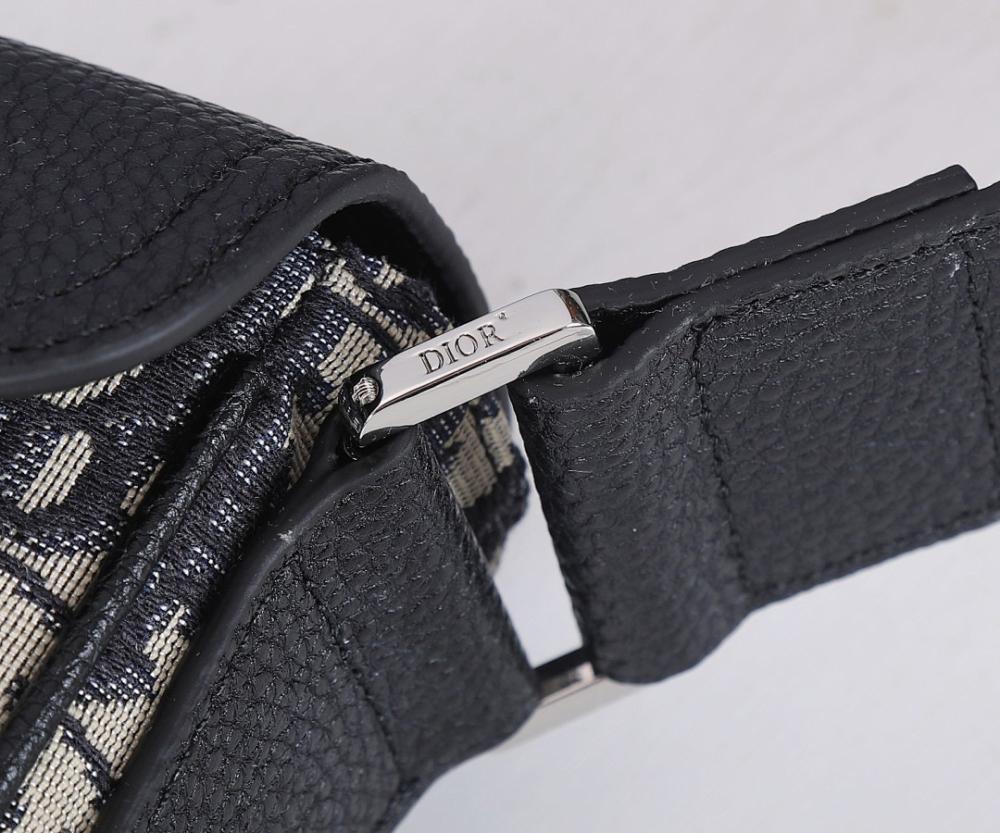 Modern Luxury Black Printed Calfskin Shoulder Bag