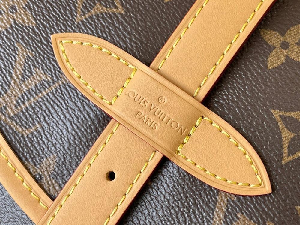 Modern Italian-Inspired Monogram Leather Shoulder Bag