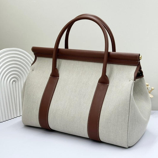 Classic Refined Canvas Top Handle Bag