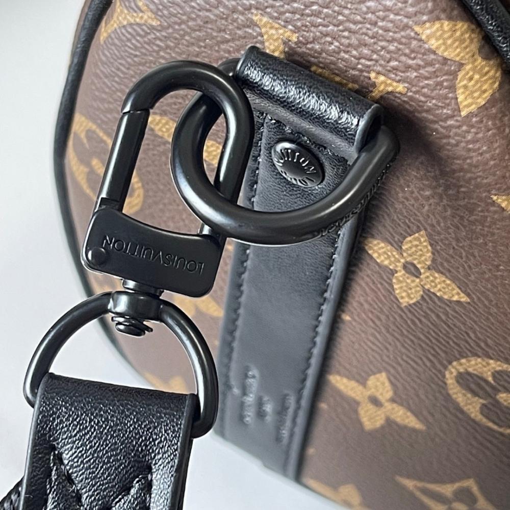 Keepall Green Leather Travel Bag