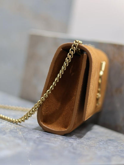 Italian-Inspired Stylish Gold Crossbody Bag