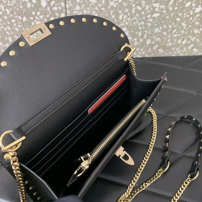 Studded Leather Crossbody Bag