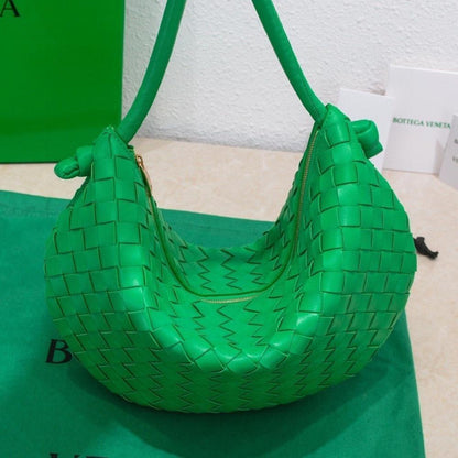 Alma Gold Woven Lambskin Shoulder Bag