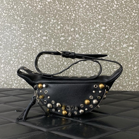 Studded Leather Crossbody Bag