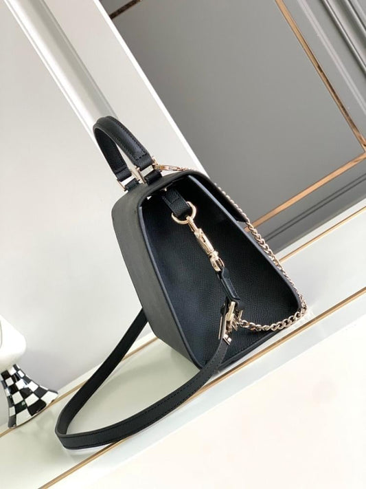 Stylish Crystal-Embellished Calfskin Shoulder Bag – Limited Edition