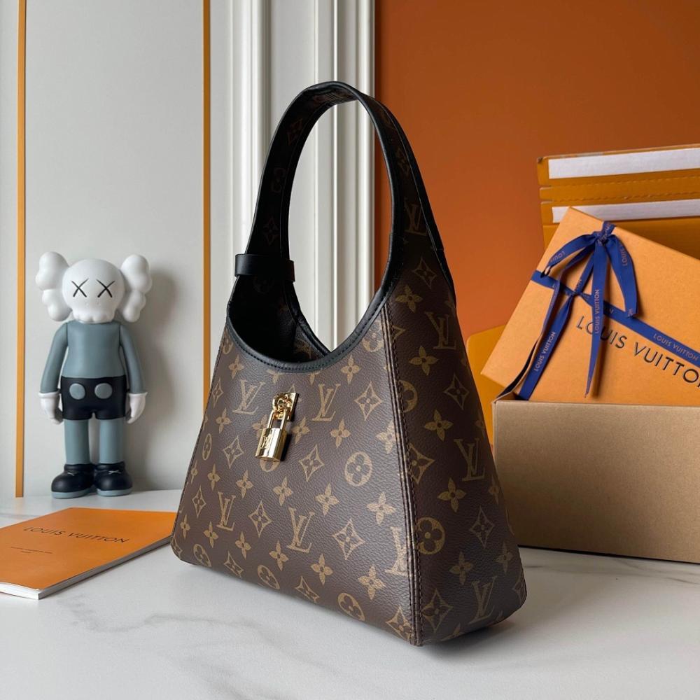 Luxury Monogram Leather Hobo Bag – Limited Edition