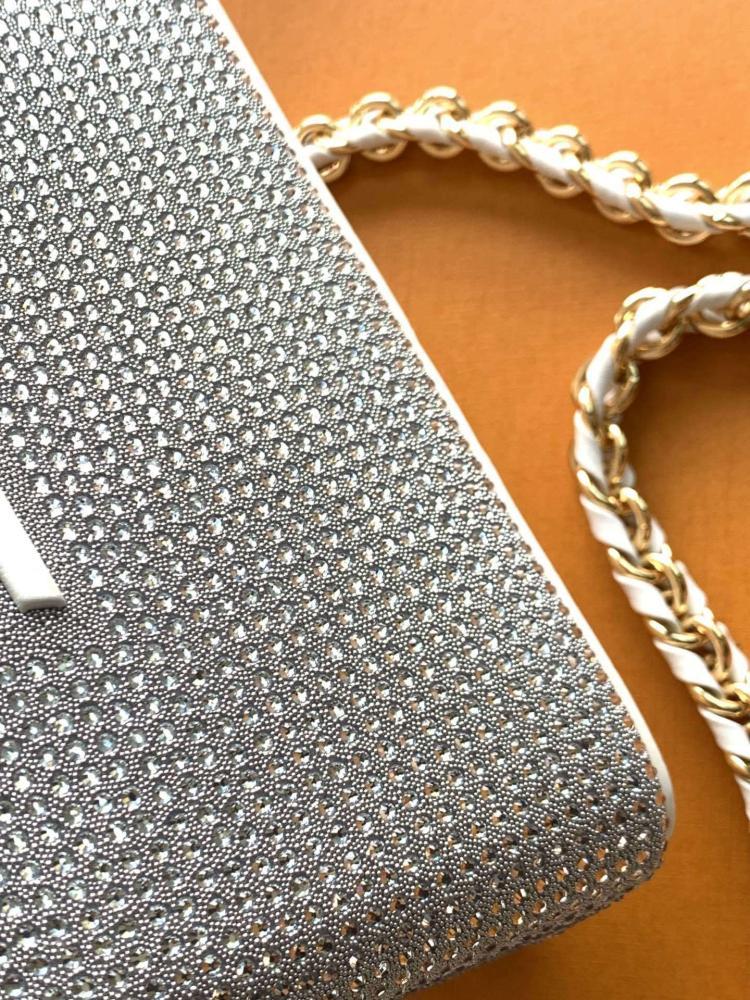 Luxury Crystal-Embellished Leather Wallet