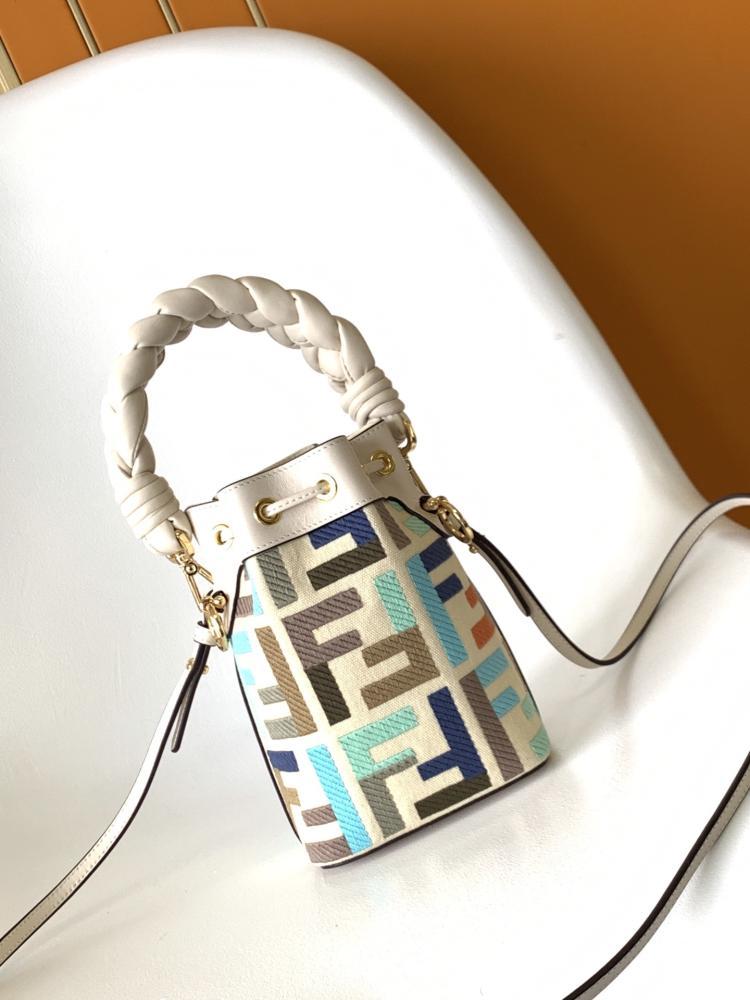 Embroidered Bucket Bag