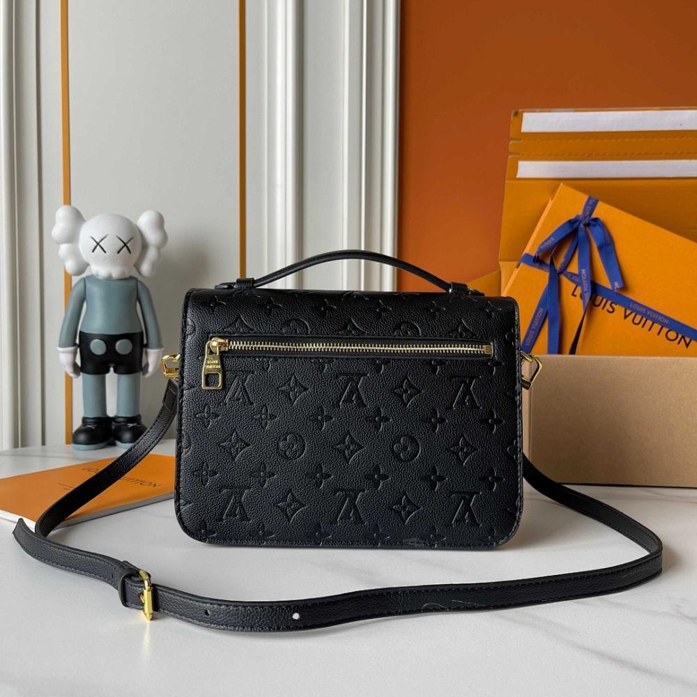 The Pouch Monogram Leather Top Handle Bag