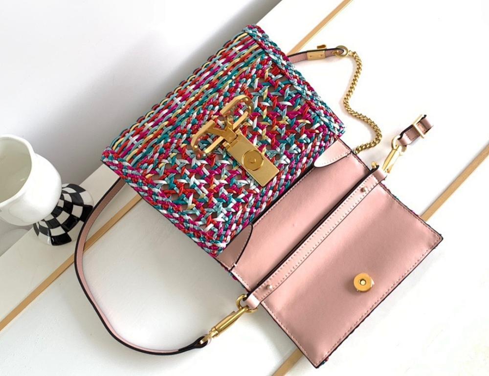 Modern Luxury Gold Woven Leather Tote Bag