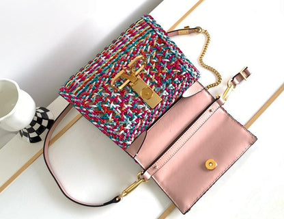 Modern Luxury Gold Woven Leather Tote Bag