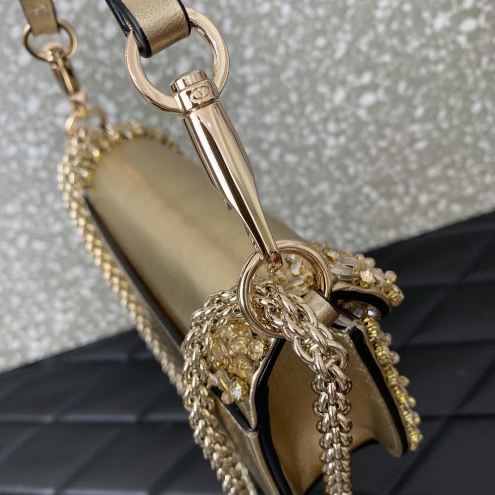 Crystal-Embellished Shoulder Bag