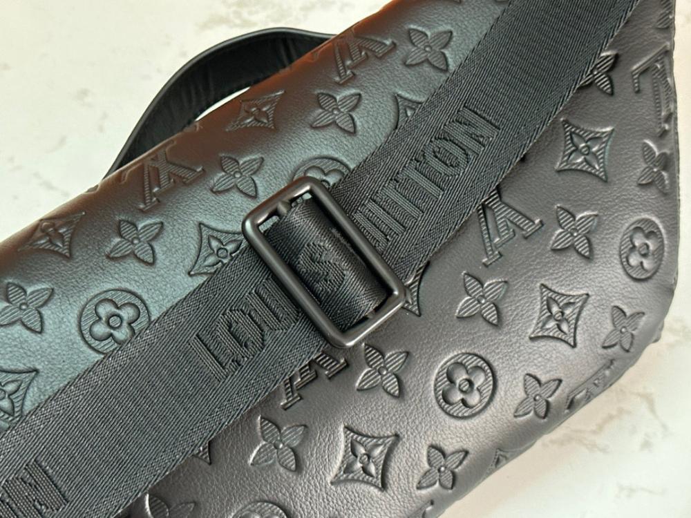 Modern Elegant Monogram Leather Shoulder Bag