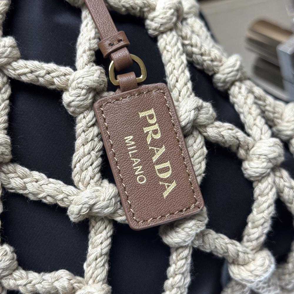 Woven Leather Top Handle Bag