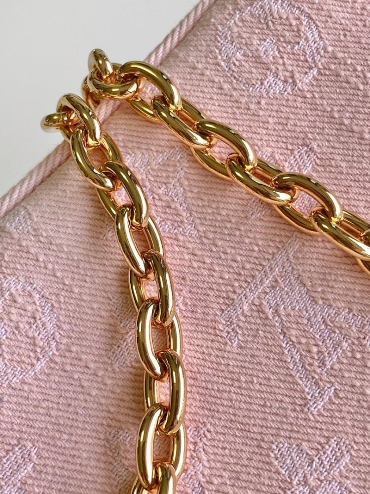 Italian-Inspired Elegant Gold Monogram Leather Crossbody Bag
