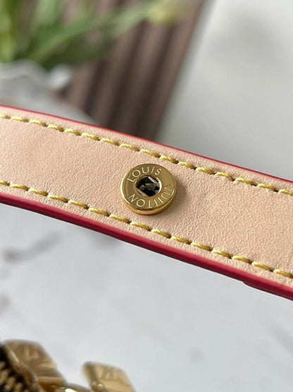 Modern Refined Monogram Leather Shoulder Bag