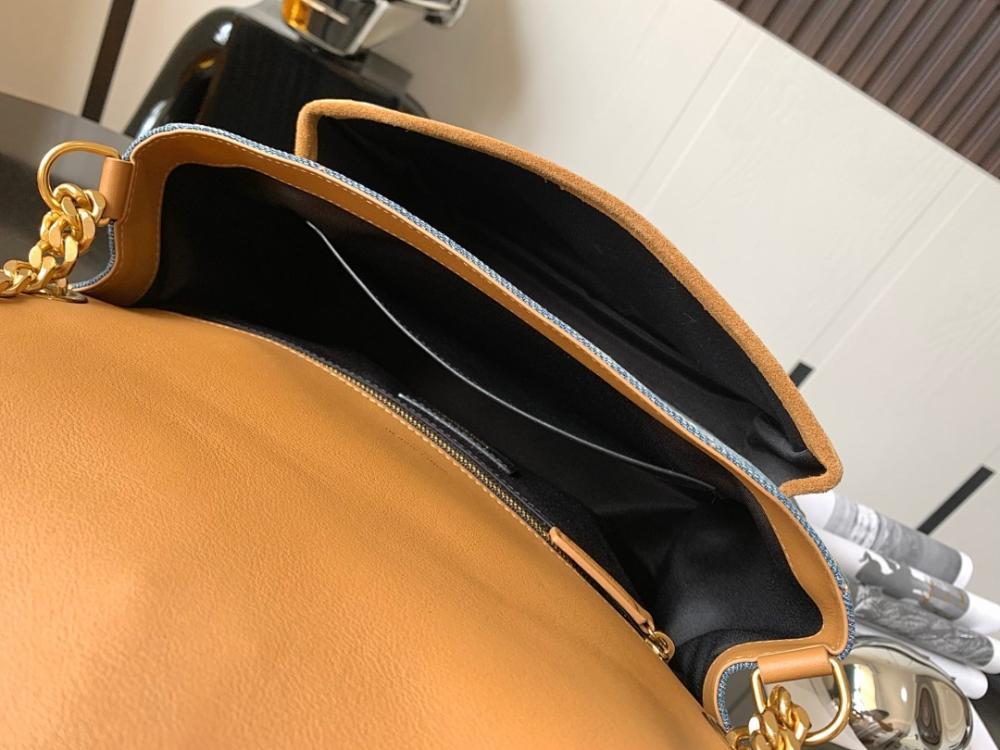 Modern Luxury Gold Leather Top Handle Bag