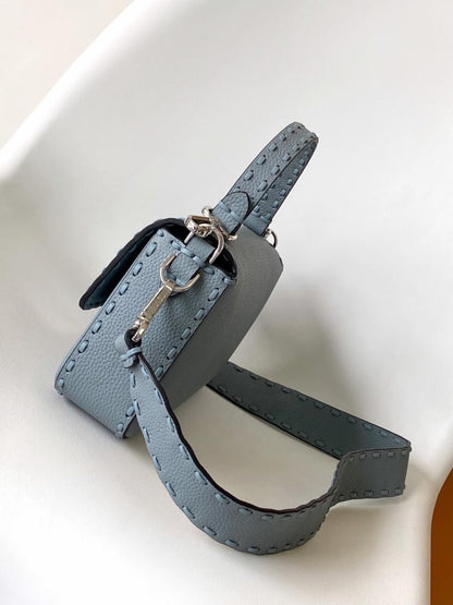 Baguette Leather Top Handle Bag