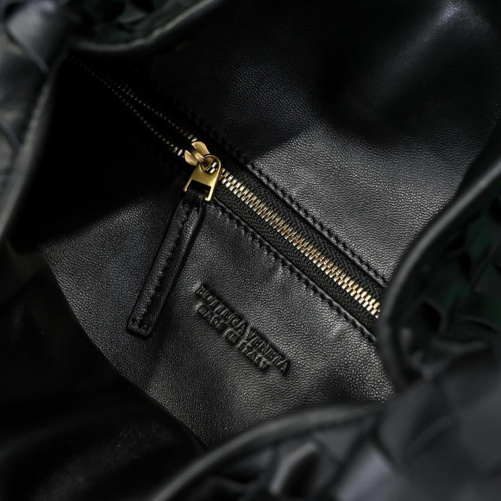 Woven Leather Top Handle Bag