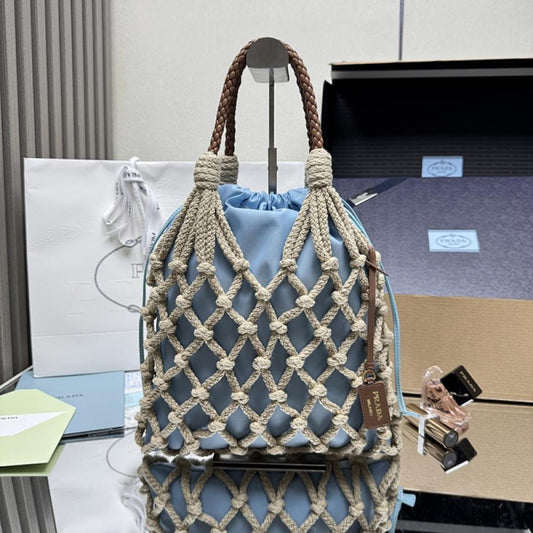 Woven Top Handle Bag