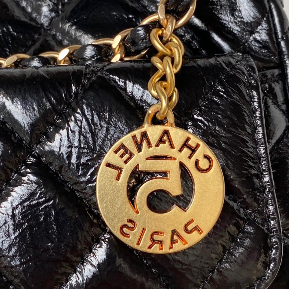 Gold Leather Hobo Bag