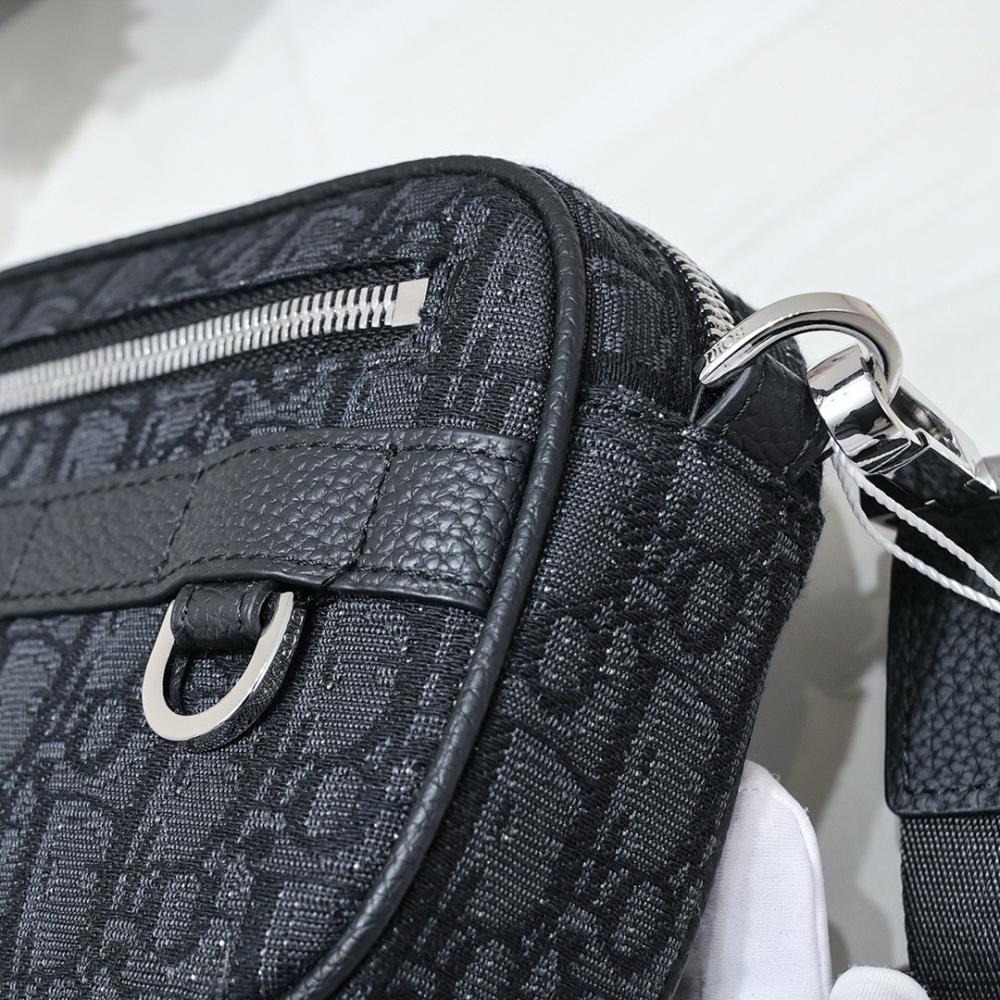 Modern Black Printed Calfskin Shoulder Bag – Limited Edition