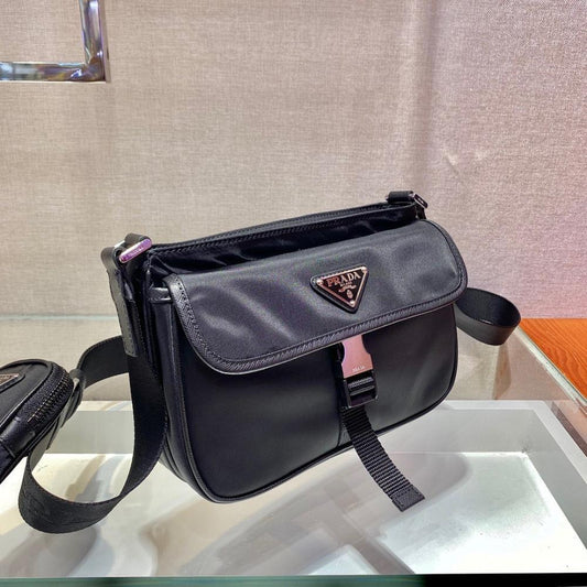 Luxury Refined Woven Saffiano Leather Shoulder Bag
