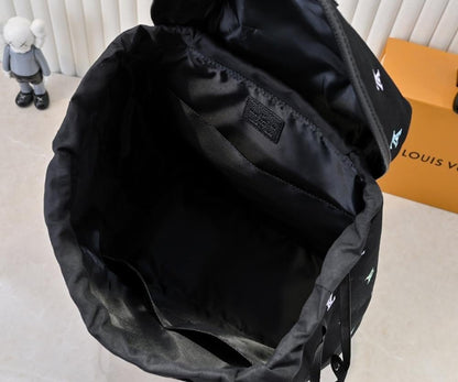Elegant Refined Embroidered Denim Backpack