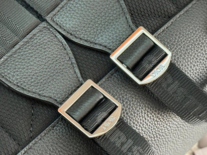 Italian-Inspired Luxury Black Calfskin Crossbody Bag