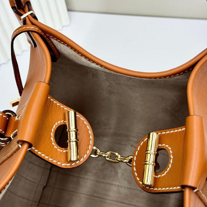 Luxury Stylish Gold Calfskin Shoulder Bag