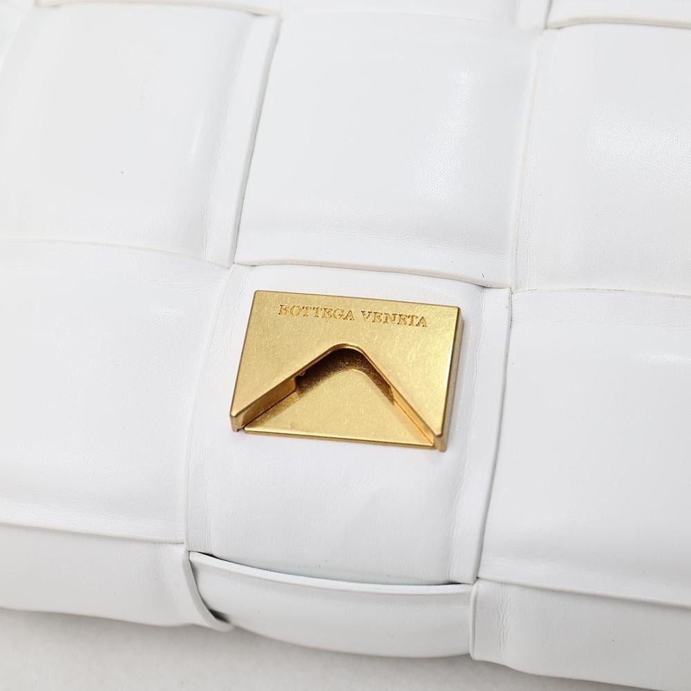 Cassette Gold Woven Calfskin Shoulder Bag