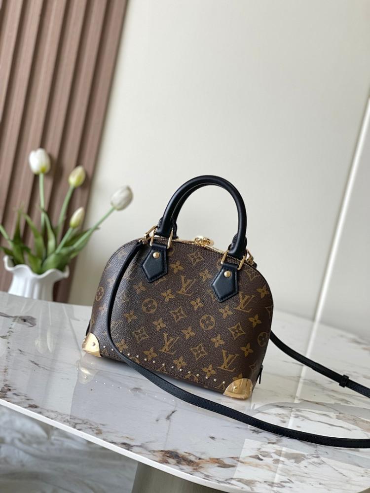 Alma Monogram Leather Shoulder Bag