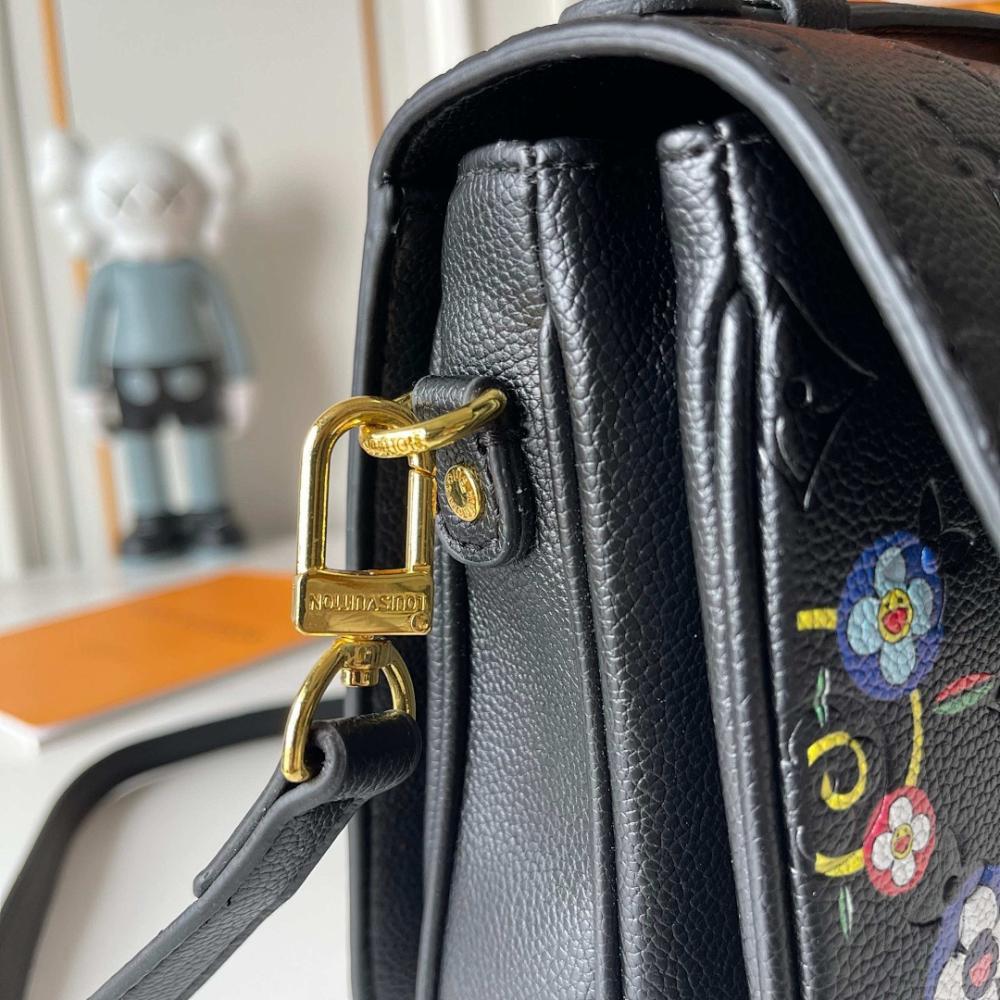 The Pouch Monogram Leather Top Handle Bag